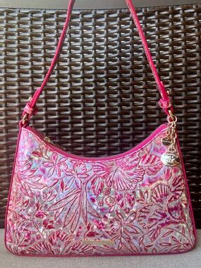 NWT Brahmin ESME in CORAL SNAPDRAGON LOKELANI Shoulder Bag